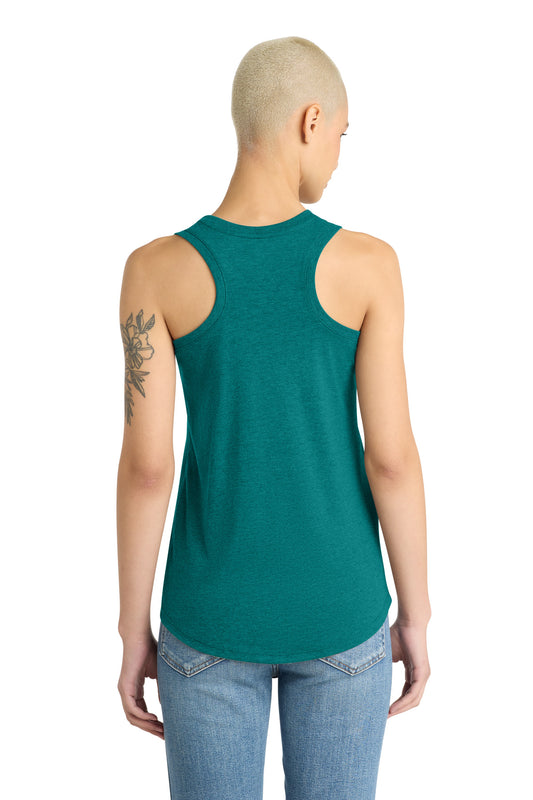 District Women's Perfect Tri Racerback Tank DM138L Heathered Teal