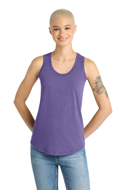 District Women's Perfect Tri Racerback Tank DM138L Purple Frost