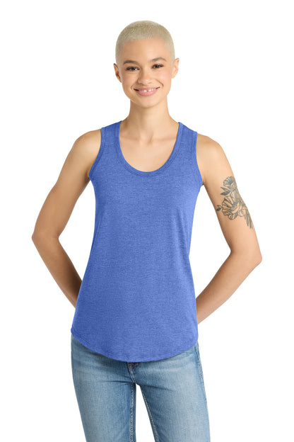 District Women's Perfect Tri Racerback Tank DM138L Royal Frost