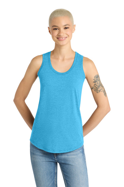 District Women's Perfect Tri Racerback Tank DM138L Turquoise Frost