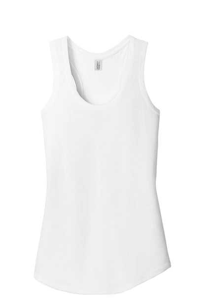 District Women's Perfect Tri Racerback Tank DM138L White