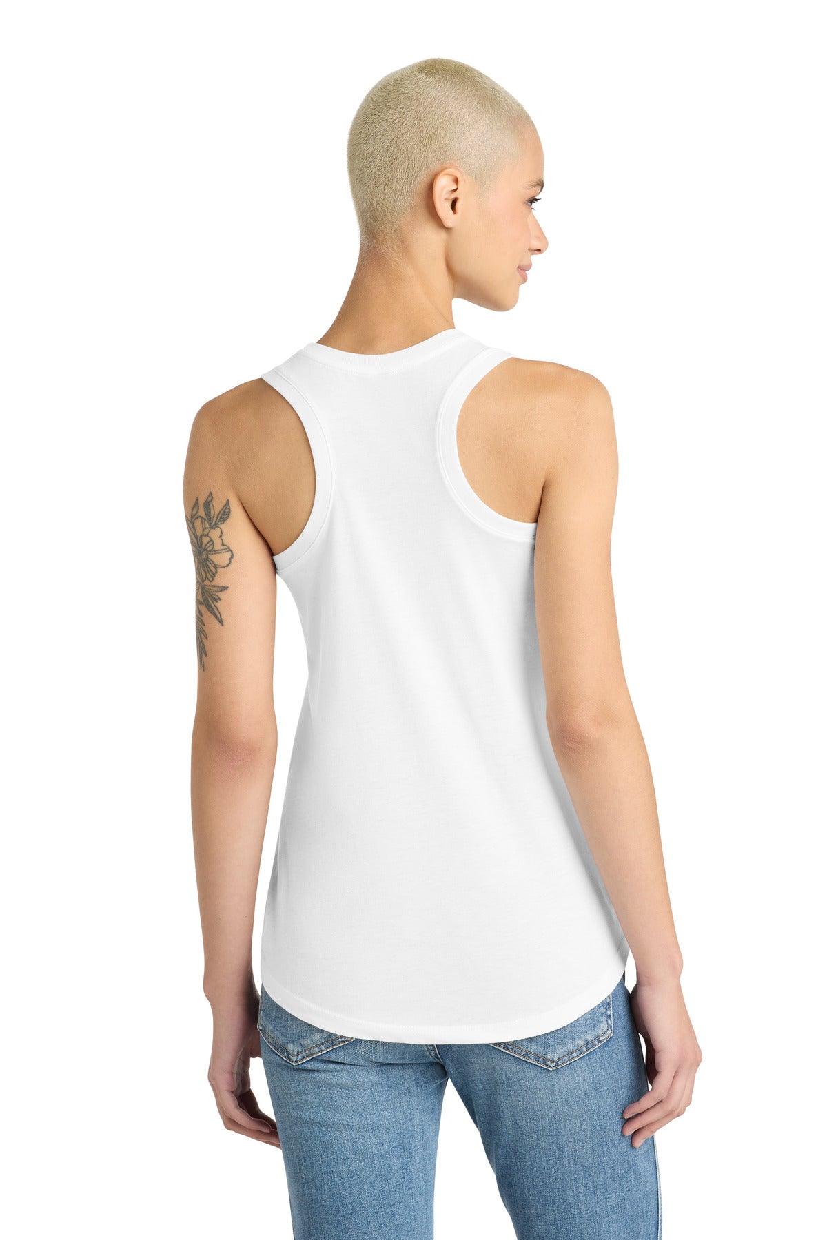 District Women's Perfect Tri Racerback Tank DM138L White