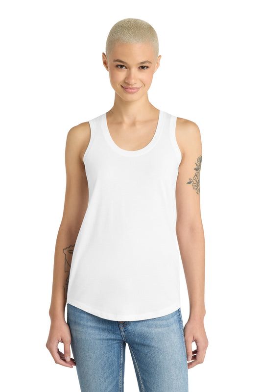 District Women's Perfect Tri Racerback Tank DM138L White