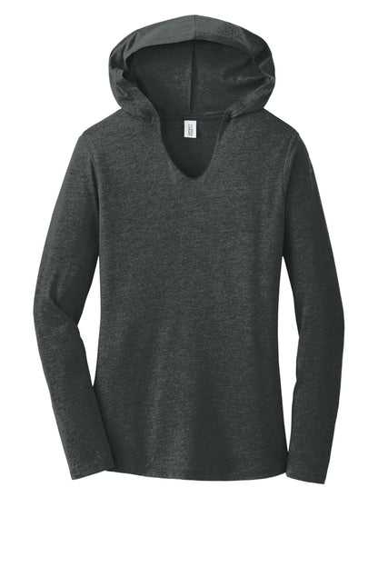 District Women's Perfect Tri Long Sleeve Hoodie DM139L Black Frost