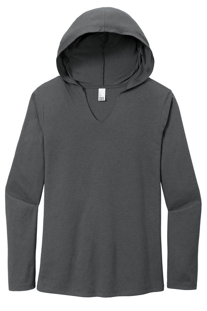 District Women's Perfect Tri Long Sleeve Hoodie DM139L Charcoal