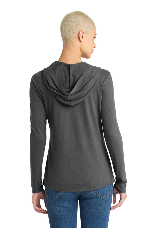 District Women's Perfect Tri Long Sleeve Hoodie DM139L Charcoal