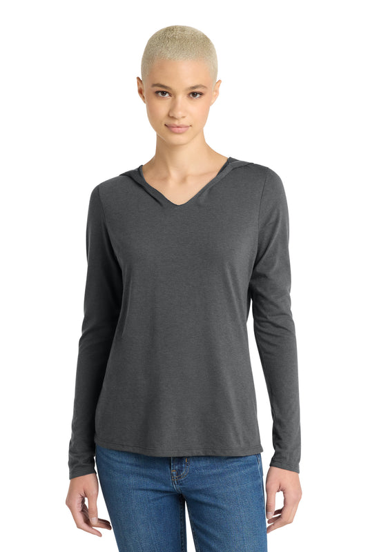 District Women's Perfect Tri Long Sleeve Hoodie DM139L Charcoal