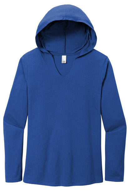 District Women's Perfect Tri Long Sleeve Hoodie DM139L Deep Royal