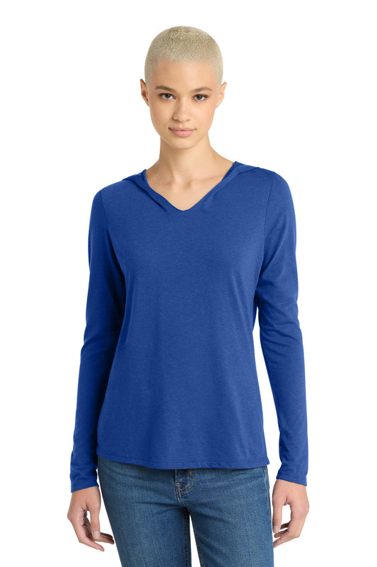 District Women's Perfect Tri Long Sleeve Hoodie DM139L Deep Royal