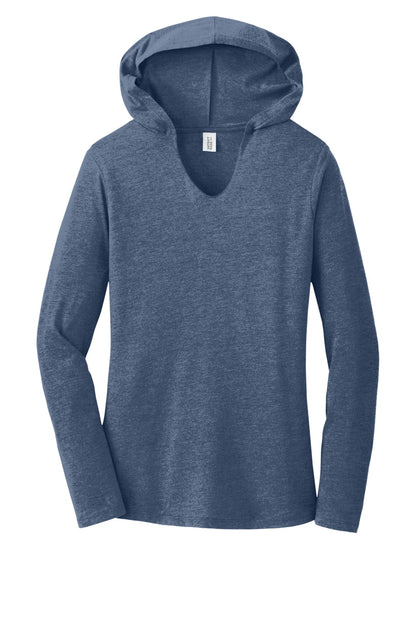 District Women's Perfect Tri Long Sleeve Hoodie DM139L Navy Frost