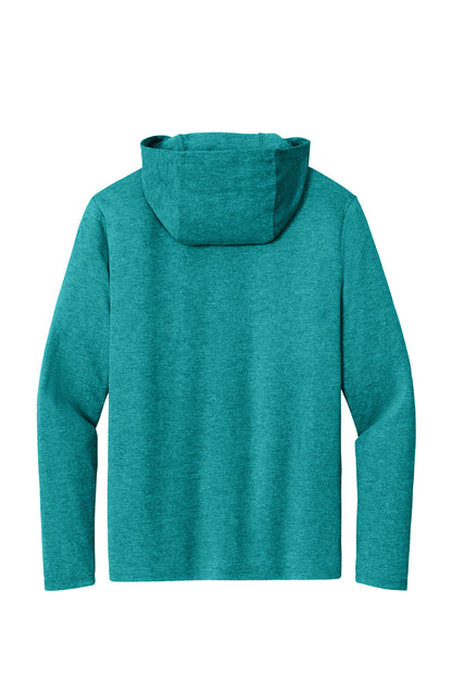 District Perfect Tri Long Sleeve Hoodie DM139 Heathered Teal