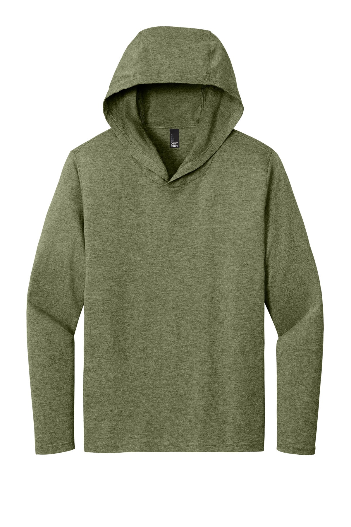 District Perfect Tri Long Sleeve Hoodie DM139 Military Green Frost