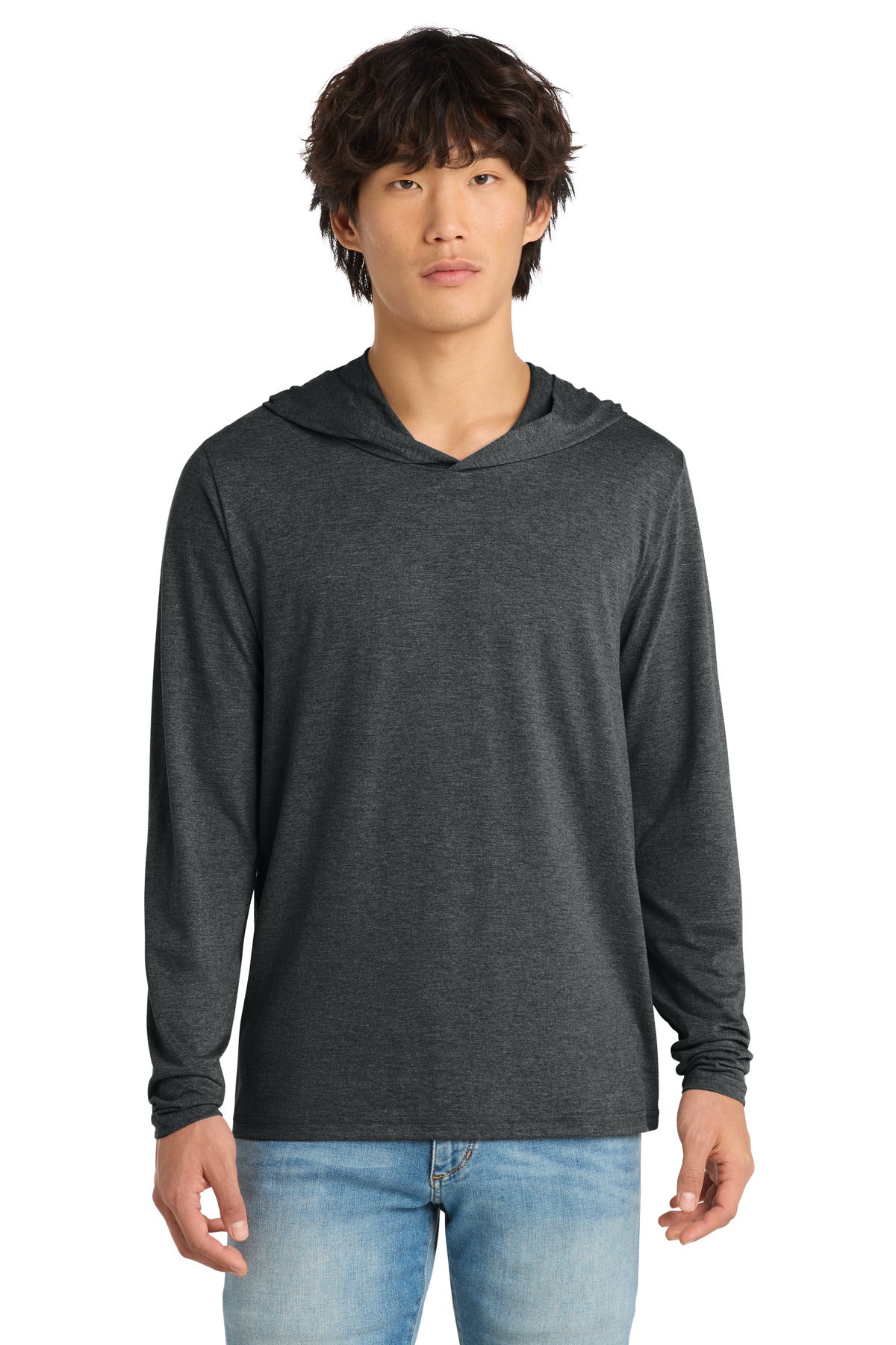 District Perfect Tri Long Sleeve Hoodie DM139 Black Frost