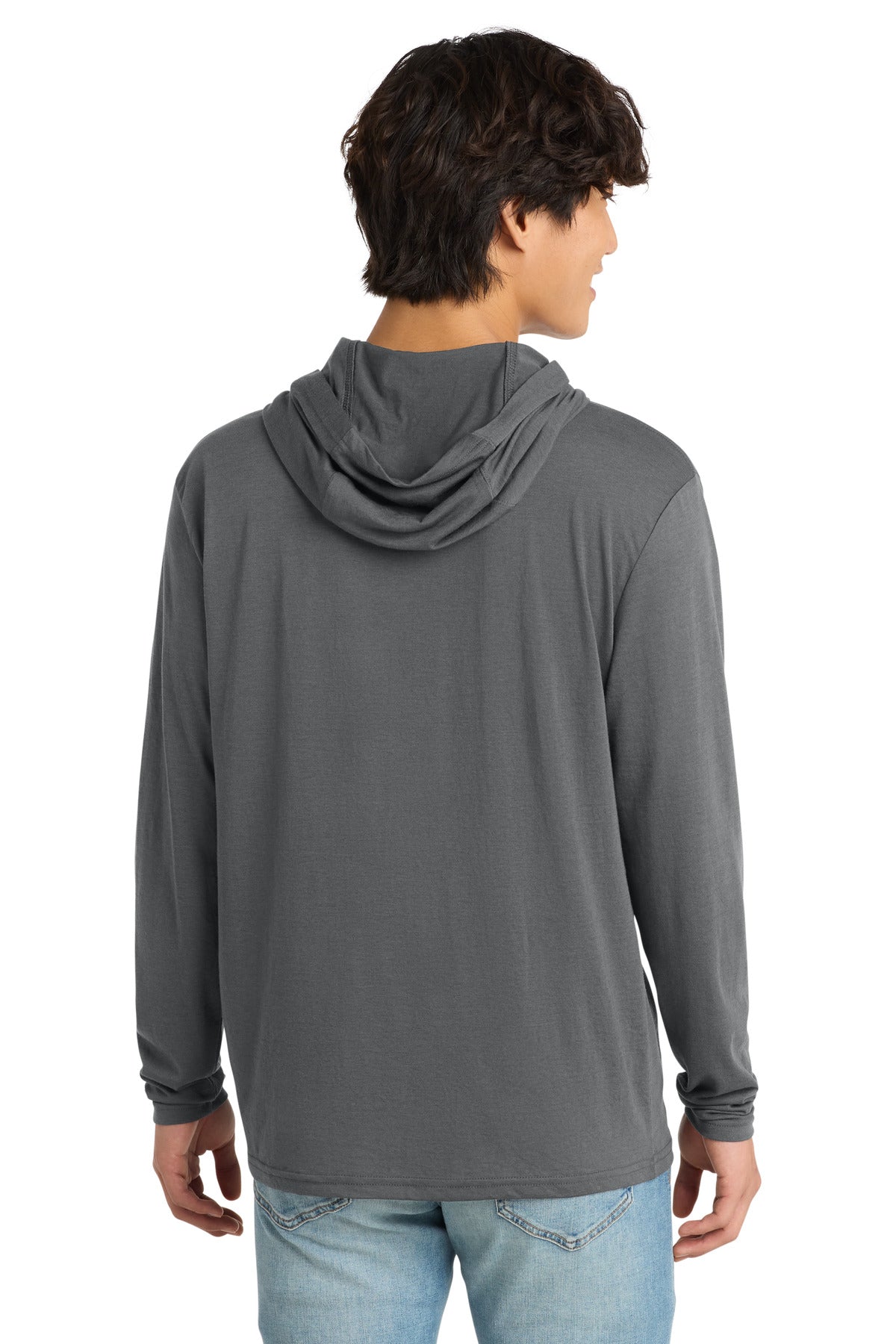 District Perfect Tri Long Sleeve Hoodie DM139 Charcoal