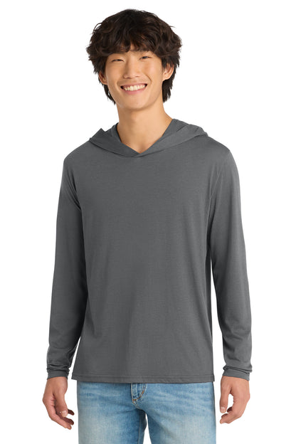 District Perfect Tri Long Sleeve Hoodie DM139 Charcoal