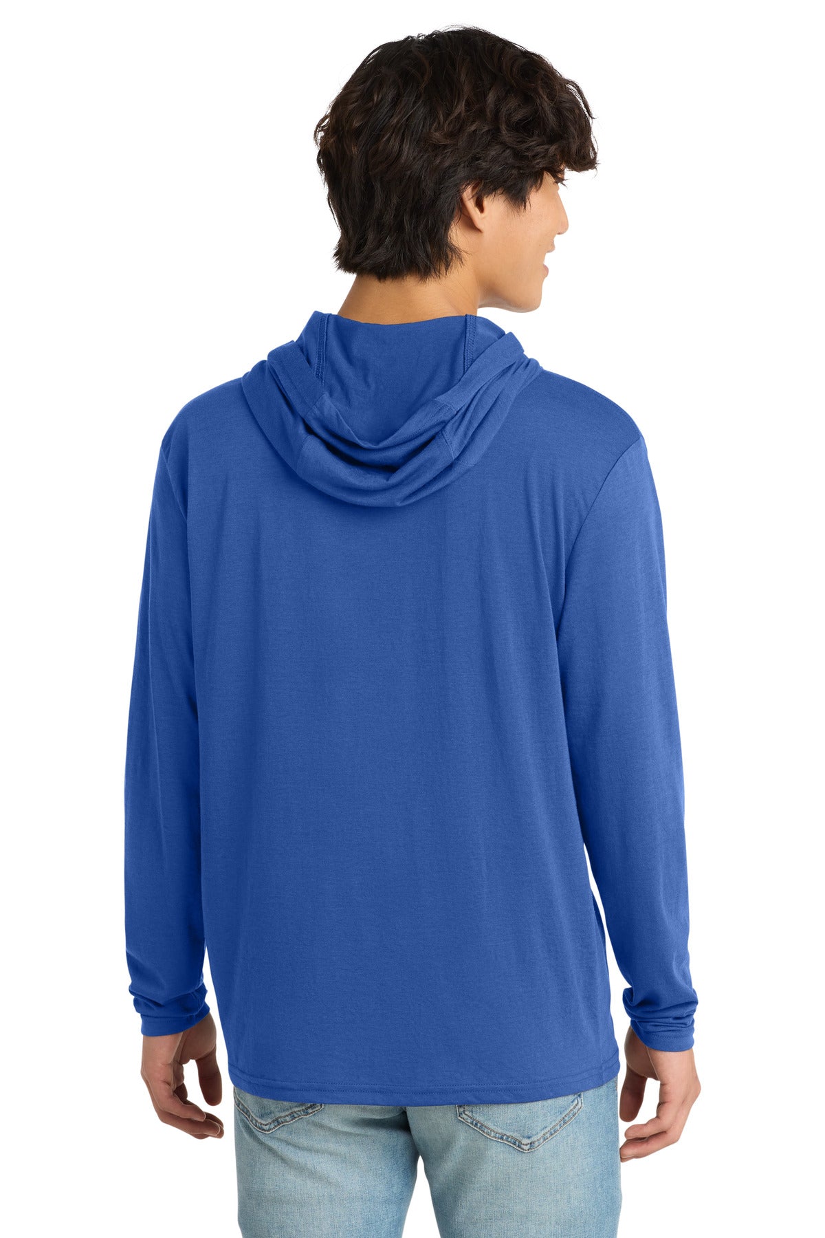 District Perfect Tri Long Sleeve Hoodie DM139 Deep Royal