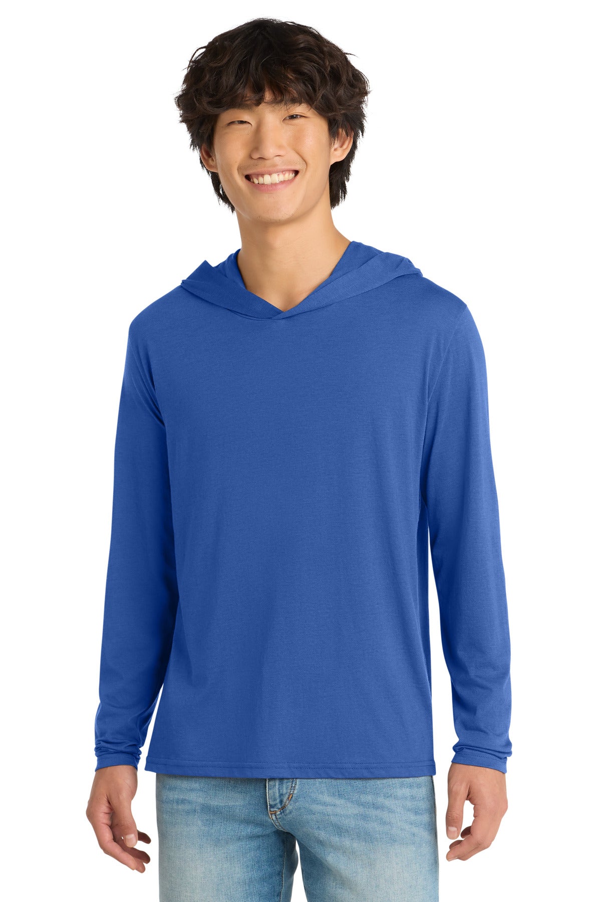 District Perfect Tri Long Sleeve Hoodie DM139 Deep Royal