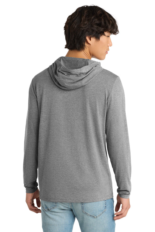 District Perfect Tri Long Sleeve Hoodie DM139 Grey Frost