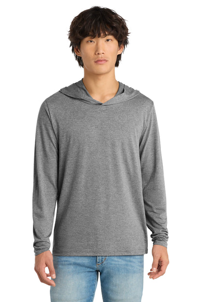 District Perfect Tri Long Sleeve Hoodie DM139 Grey Frost