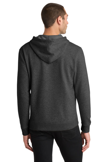 District Lightweight Fleece Hoodie DM391 Heathered Black