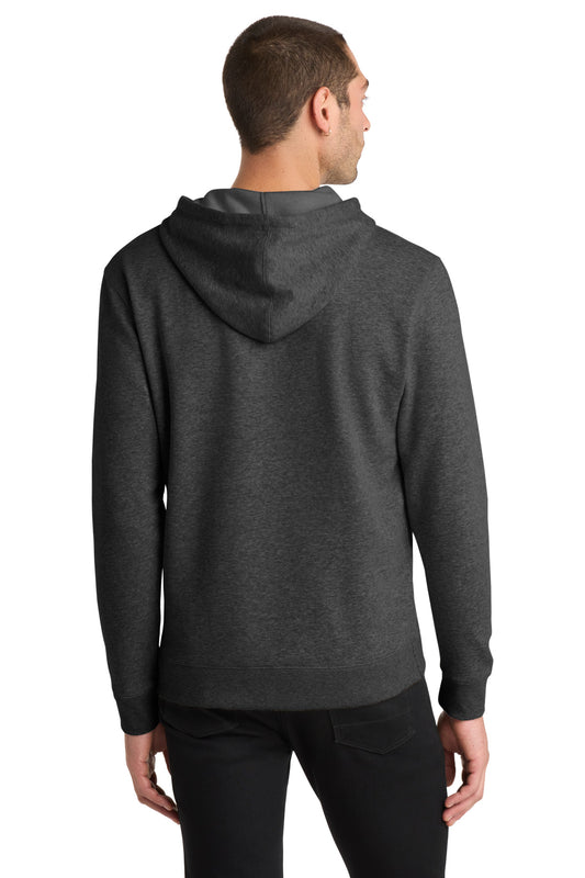 District Lightweight Fleece Hoodie DM391 Heathered Black