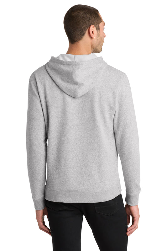 District Lightweight Fleece Hoodie DM391 Heathered Grey