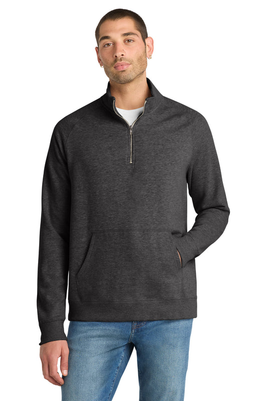 District Lightweight Fleece 1/4-Zip DM392 Heathered Black