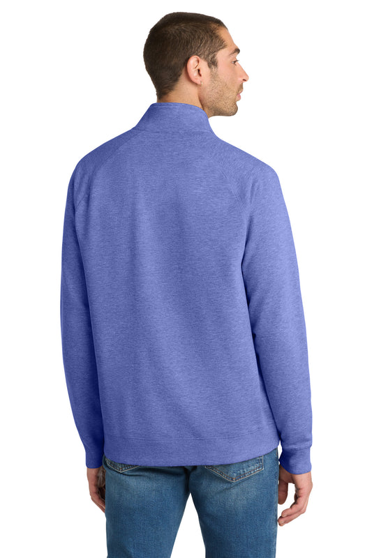 District Lightweight Fleece 1/4-Zip DM392 Heathered Deep Royal