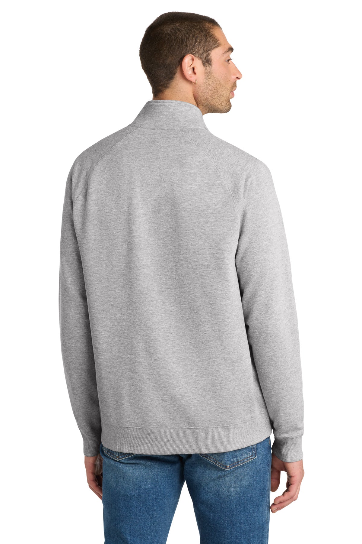 District Lightweight Fleece 1/4-Zip DM392 Heathered Grey
