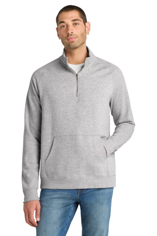District Lightweight Fleece 1/4-Zip DM392 Heathered Grey