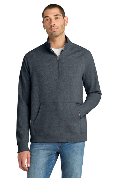 District Lightweight Fleece 1/4-Zip DM392 Heathered Navy