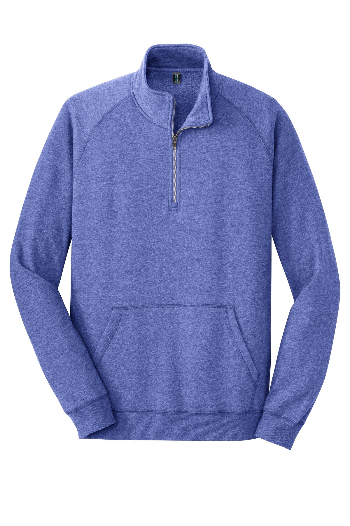 District Lightweight Fleece 1/4-Zip DM392 Heathered Deep Royal