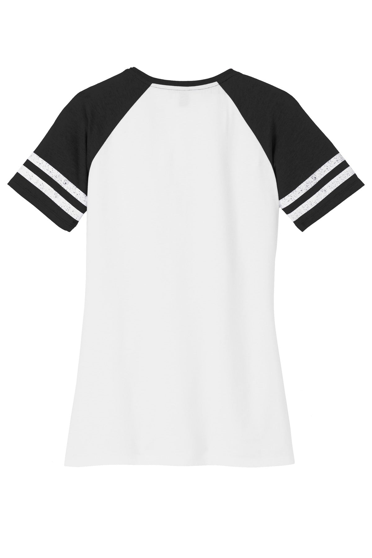 District Women's Game V-Neck Tee DM476 White/ Black