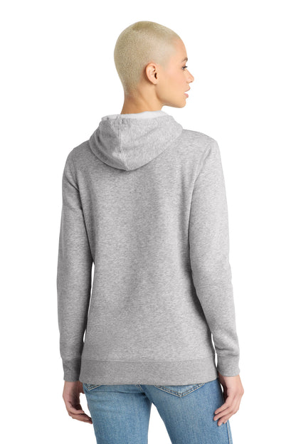 District Women's Lightweight Fleece Hoodie DM493 Heathered Grey