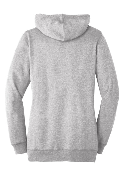 District Women's Lightweight Fleece Hoodie DM493 Heathered Grey