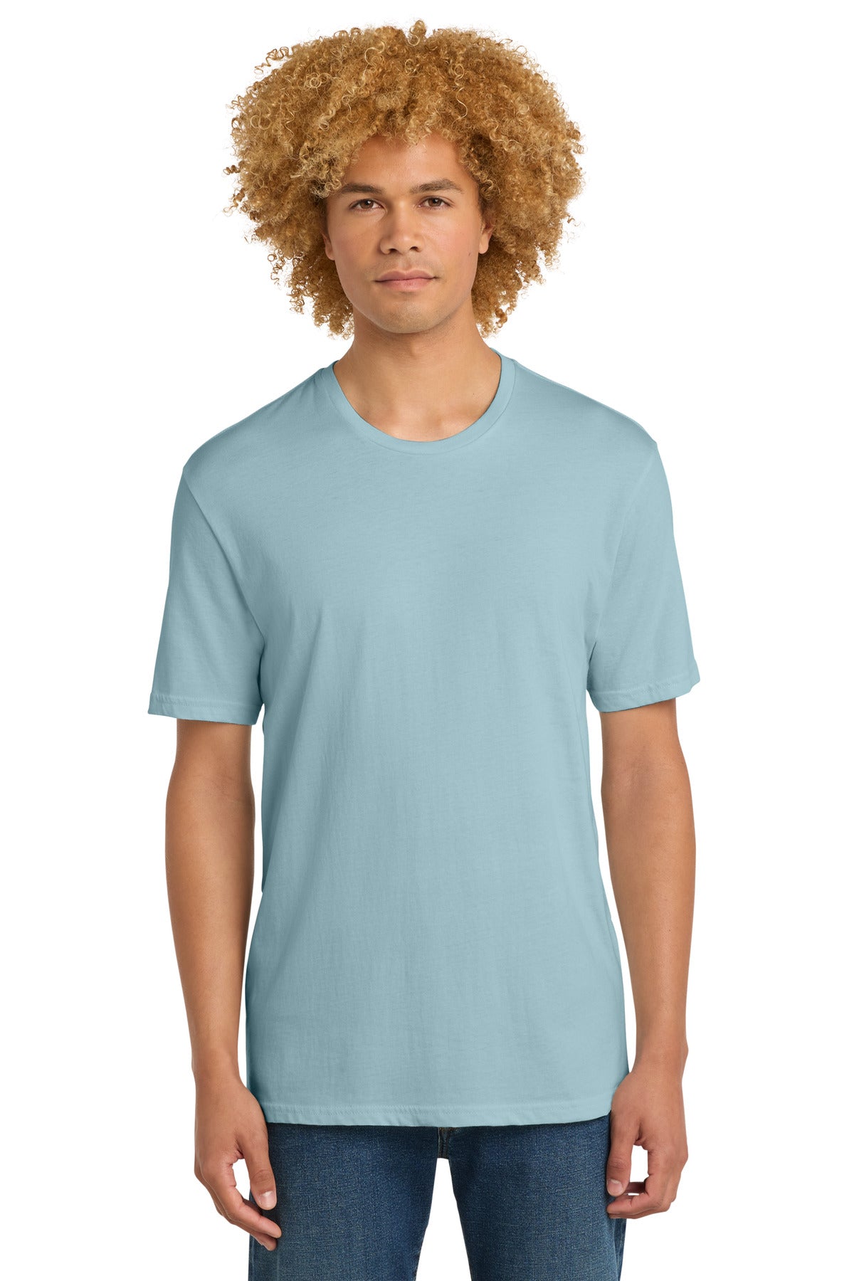 District Perfect Weight Tee DT104 Blue Fog