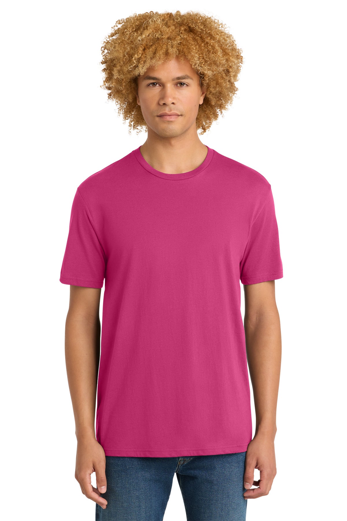 District Perfect Weight Tee DT104 Dark Fuchsia