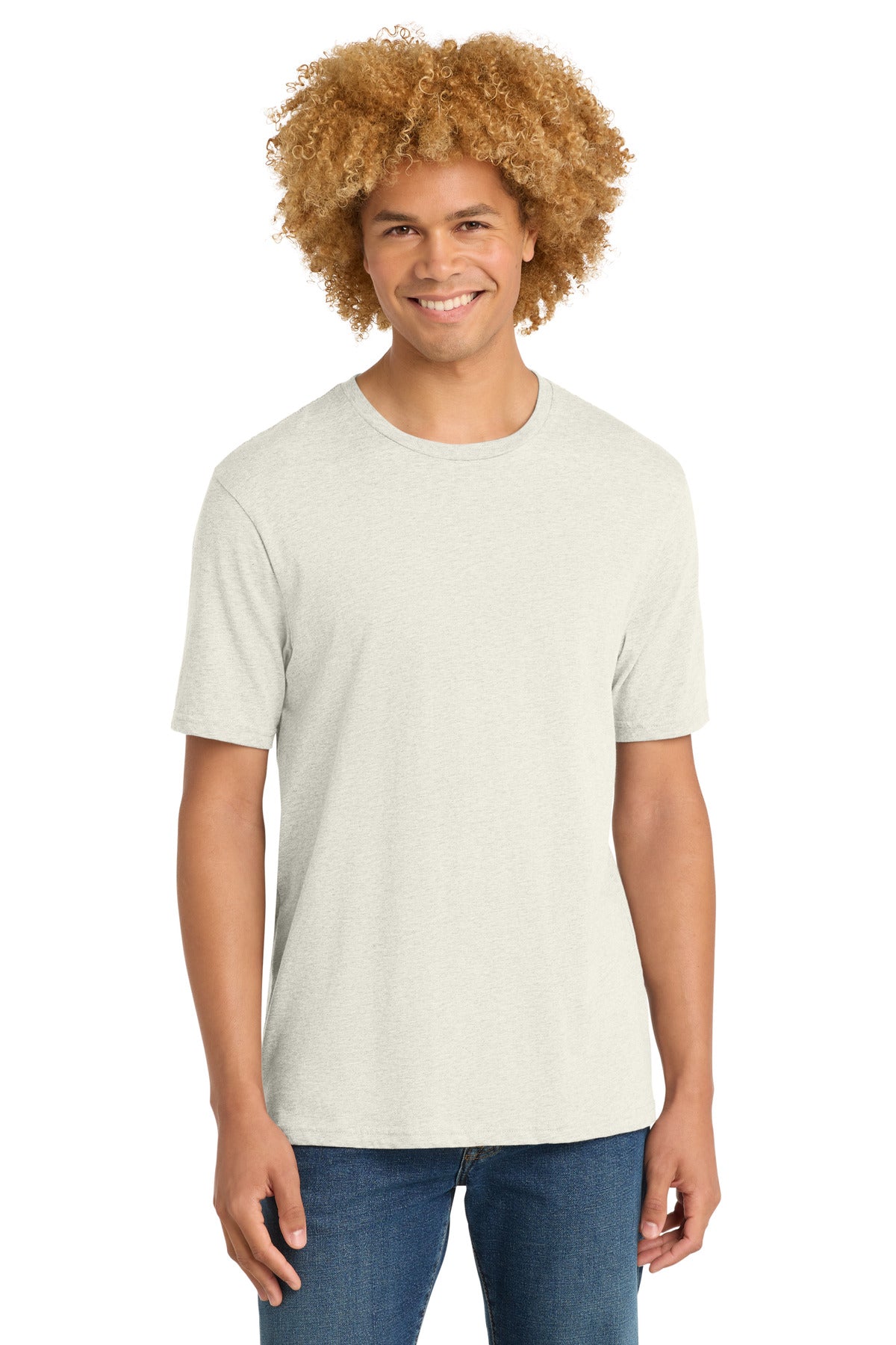 District Perfect Weight Tee DT104 Oatmeal Heather