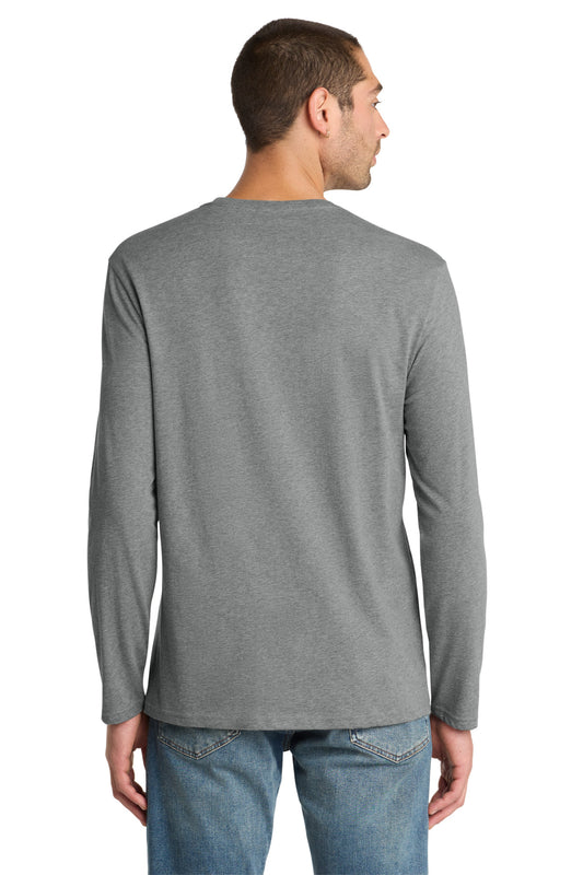 District Perfect Weight Long Sleeve Tee DT105 Heathered Steel