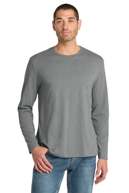 District Perfect Weight Long Sleeve Tee DT105 Heathered Steel