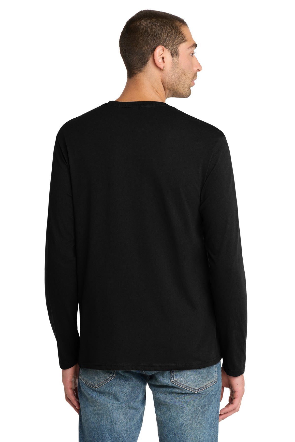 District Perfect Weight Long Sleeve Tee DT105 Jet Black
