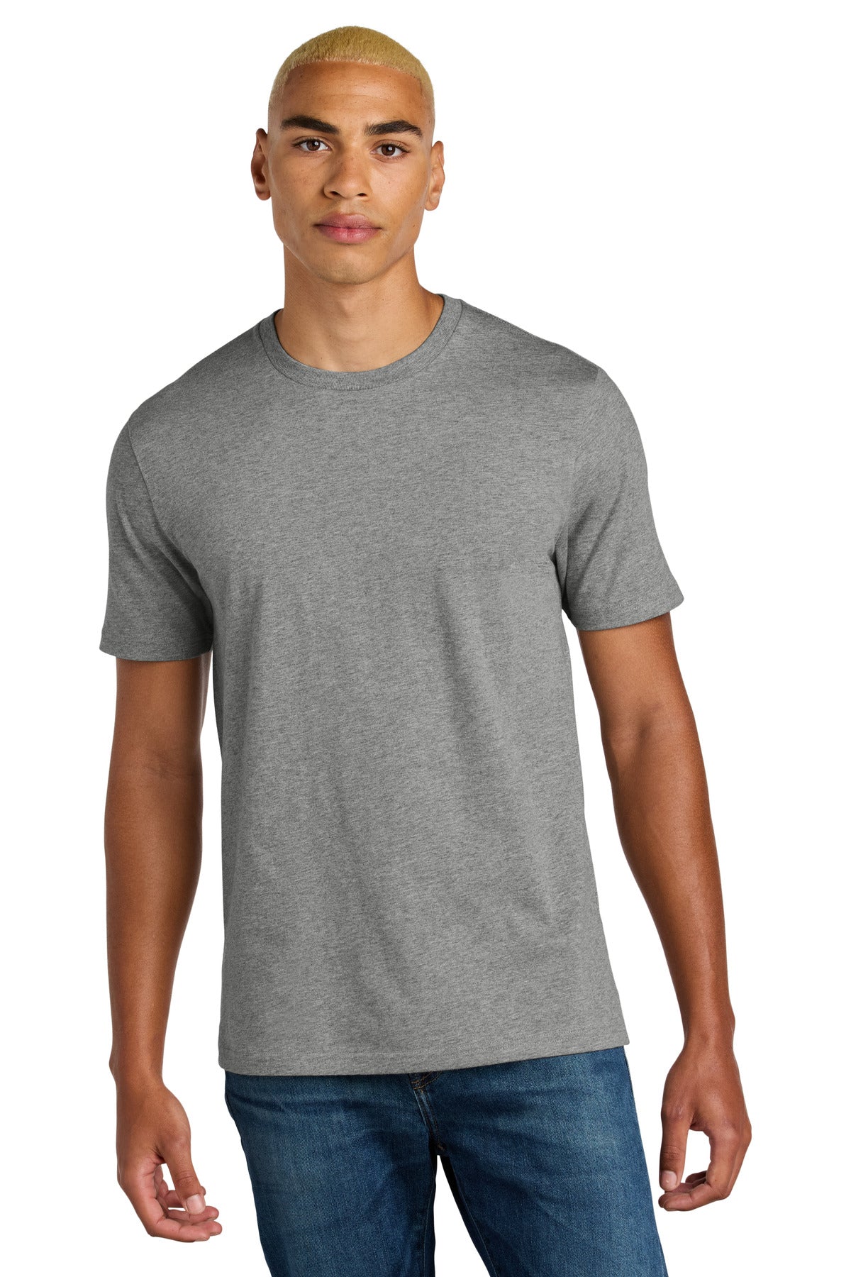 District Perfect Weight Icon Tee DT106 Heathered Steel