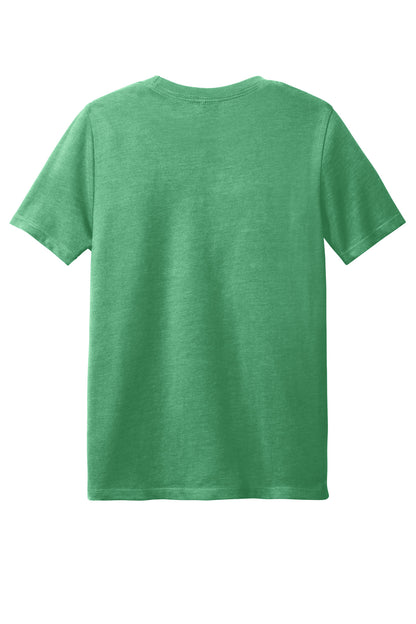 District Youth Perfect Blend CVC Tee DT108Y Heathered Kelly Green
