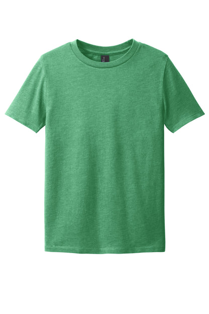 District Youth Perfect Blend CVC Tee DT108Y Heathered Kelly Green