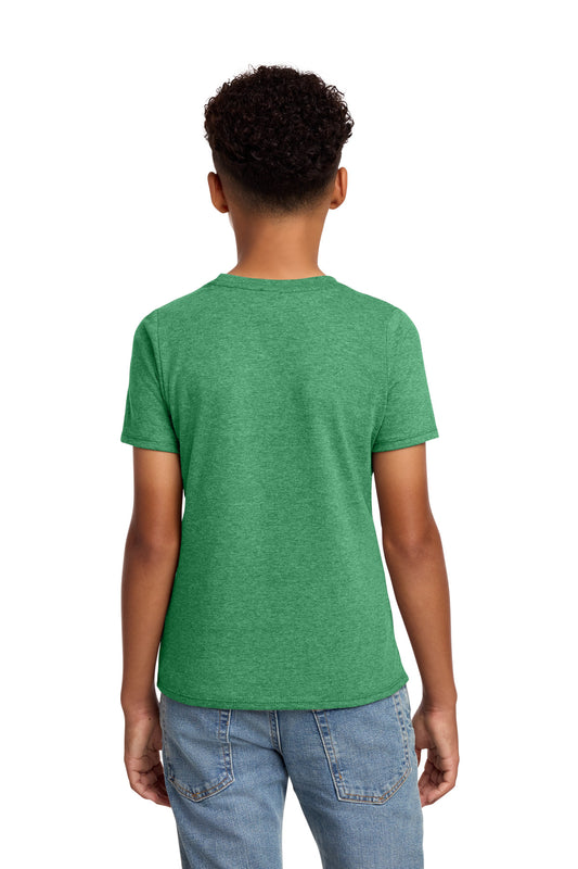 District Youth Perfect Blend CVC Tee DT108Y Heathered Kelly Green