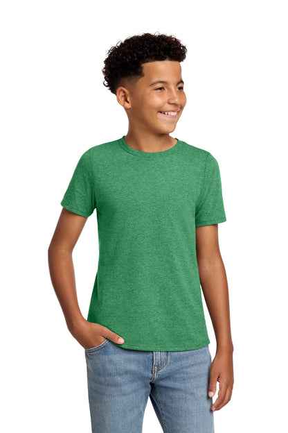 District Youth Perfect Blend CVC Tee DT108Y Heathered Kelly Green