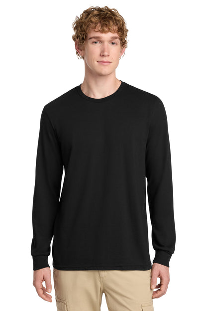 District Perfect Blend CVC Long Sleeve Tee DT109 Black