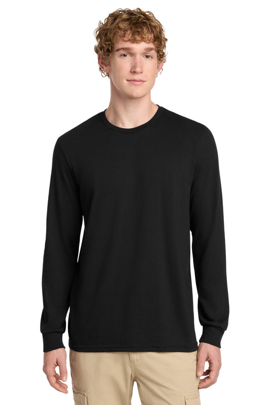 District Perfect Blend CVC Long Sleeve Tee DT109 Black