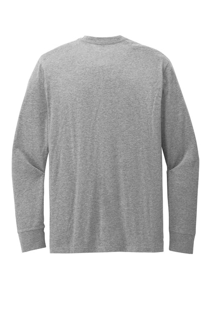 District Perfect Blend CVC Long Sleeve Tee DT109 Grey Frost