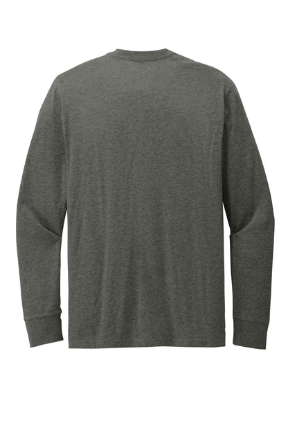 District Perfect Blend CVC Long Sleeve Tee DT109 Heathered Charcoal